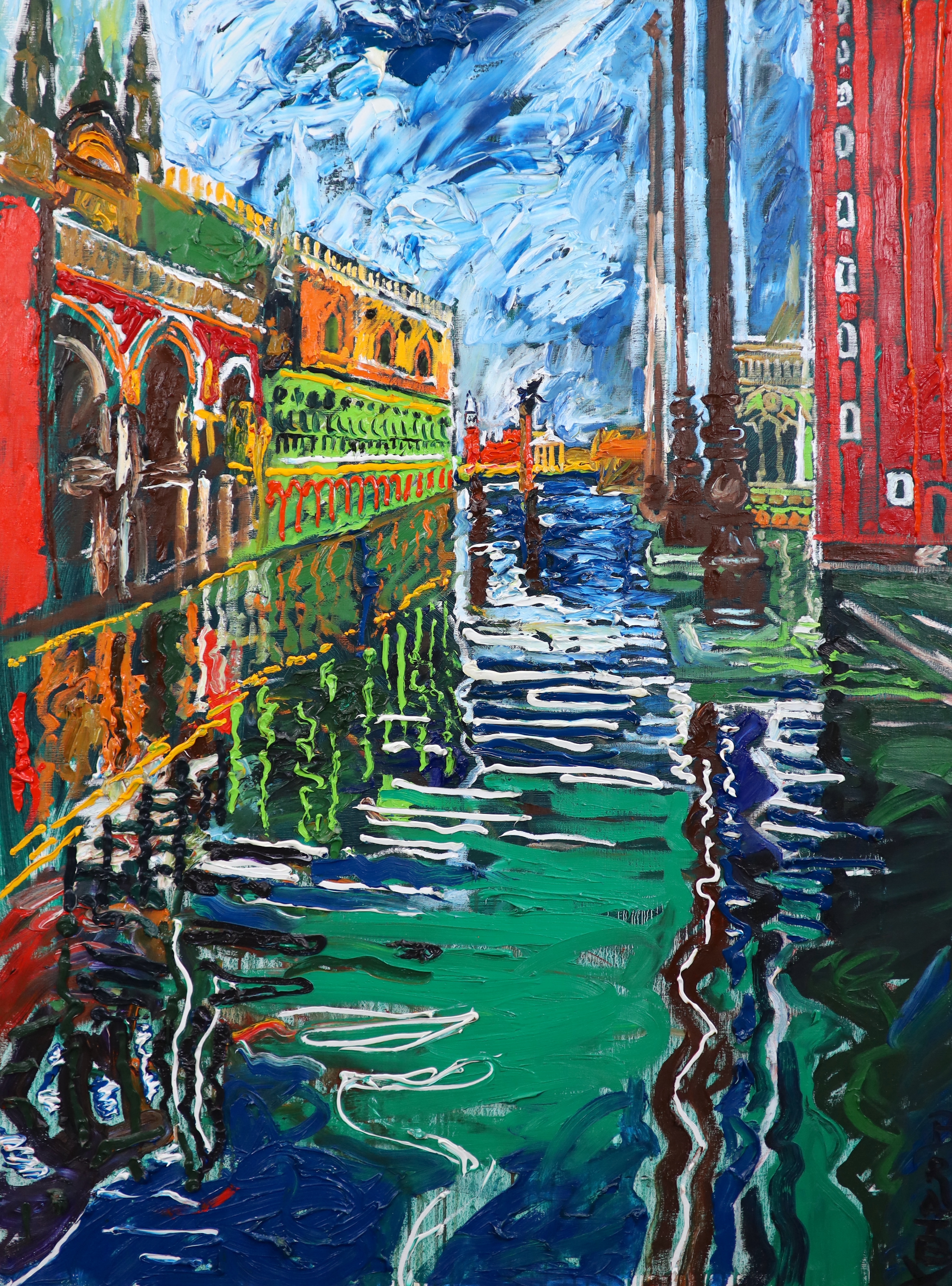 John Bratby (English, 1928-1992), 'Venice in the Floods', oil on canvas, 122 x 91cm